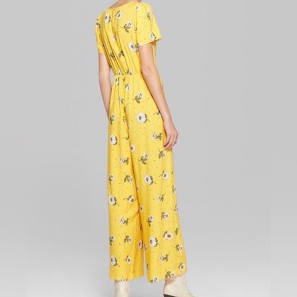 Wild Fable Mustard Button Up One-piece - Picture 3 of 4